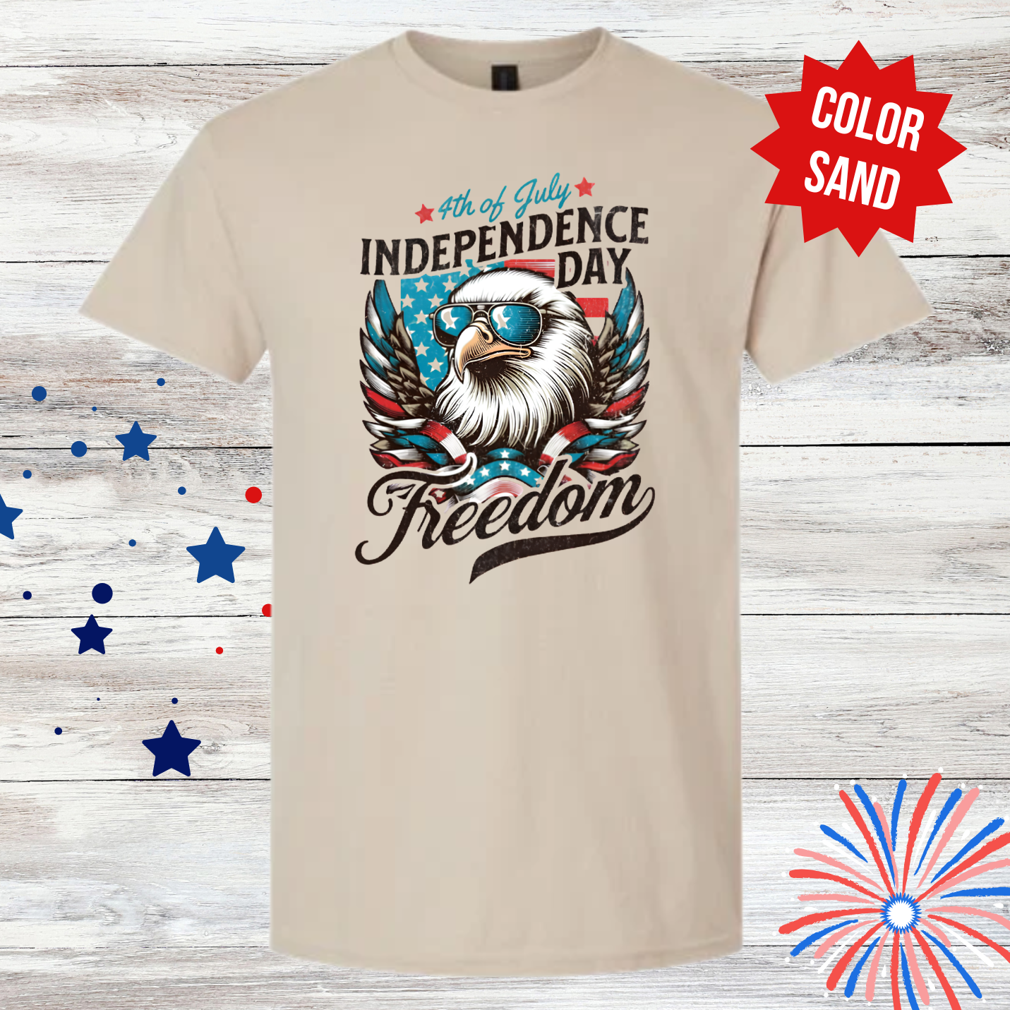 Freedom Eagle Shirt | 4th of July Shirt | Patriotic Eagle Graphic Tee| Independence Day Shirt | Americana Unisex T-Shirt | USA Freedom Shirt