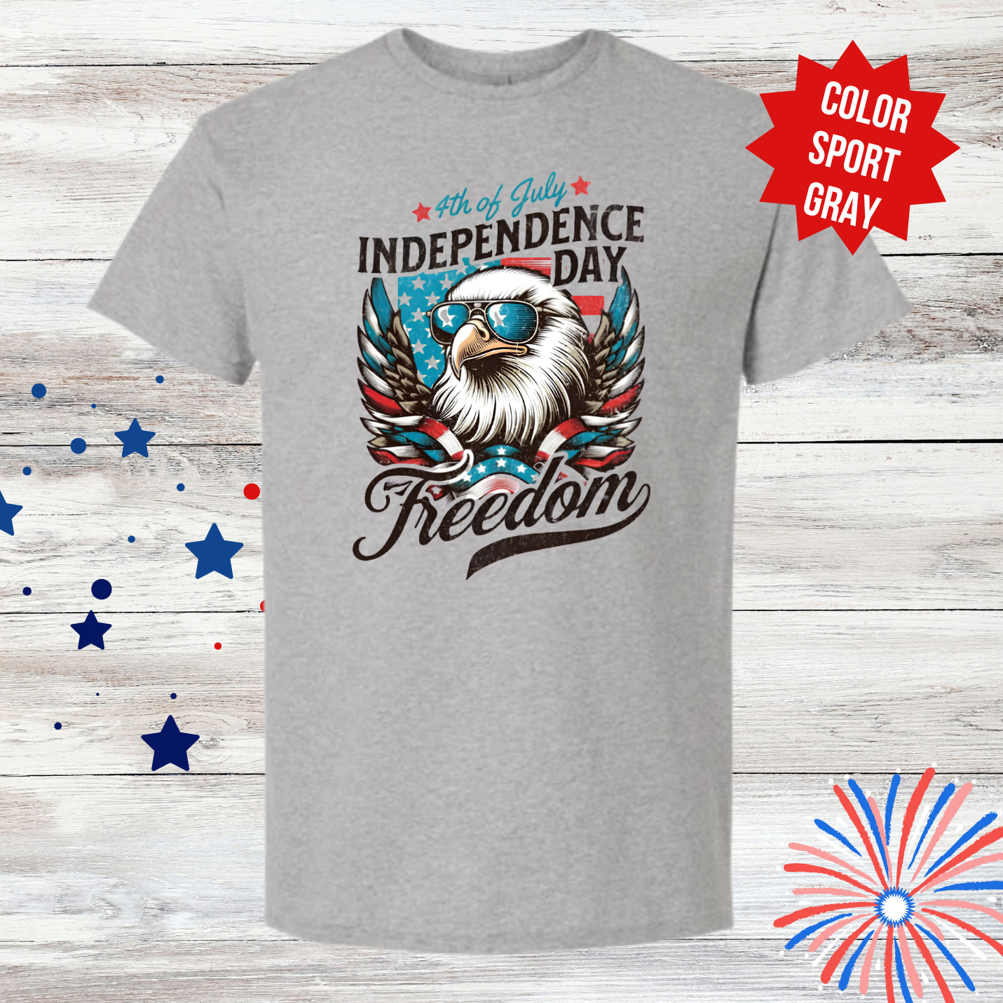 Freedom Eagle Shirt | 4th of July Shirt | Patriotic Eagle Graphic Tee| Independence Day Shirt | Americana Unisex T-Shirt | USA Freedom Shirt