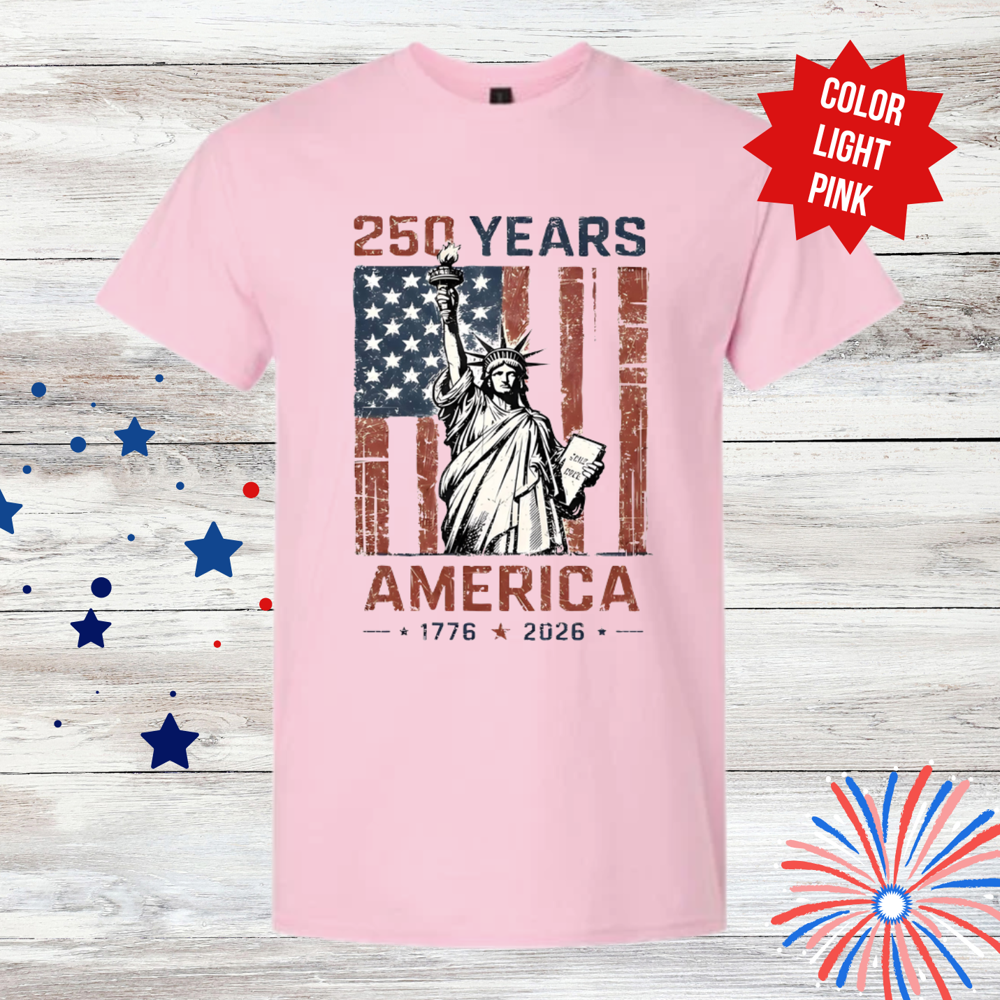 America 250 Shirt | Statue of Liberty Patriotic Tee | 250 Years America Shirt | Fourth of July Graphic T-Shirt | Independence Day Shirt