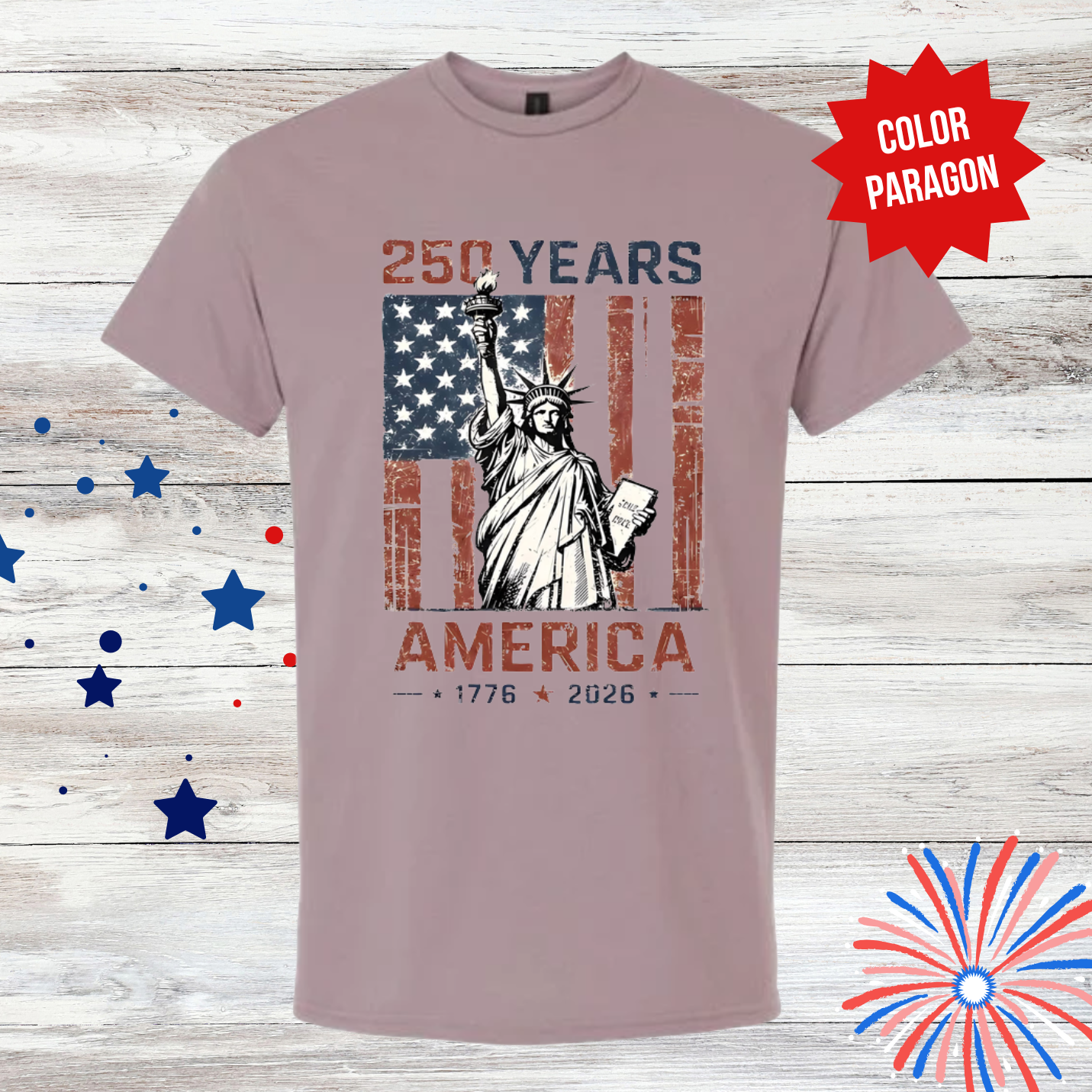 America 250 Shirt | Statue of Liberty Patriotic Tee | 250 Years America Shirt | Fourth of July Graphic T-Shirt | Independence Day Shirt