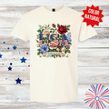 USA 250 Years of Freedom Shirt | Patriotic Floral T-Shirt | America 1776-2026 | Fourth of July Tee | Independence Day Shirt