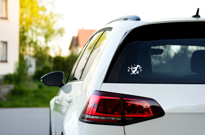 Empty Gas Girl | Funny Cute Car Decal