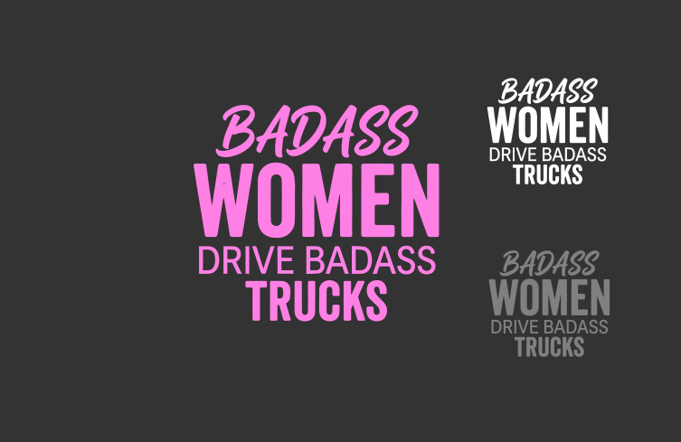 Badass Women Drive Badass Trucks Decal | Funny Truck Sticker | Car Window Vinyl | Gift for Truck Lovers