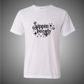 Sippin’ Beauty T-Shirt | Aesthetic Script Graphic Tee | Cute Boutique Style Shirt