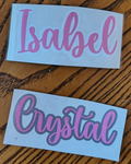 Custom Script Name Decal | Multiple Colors Available