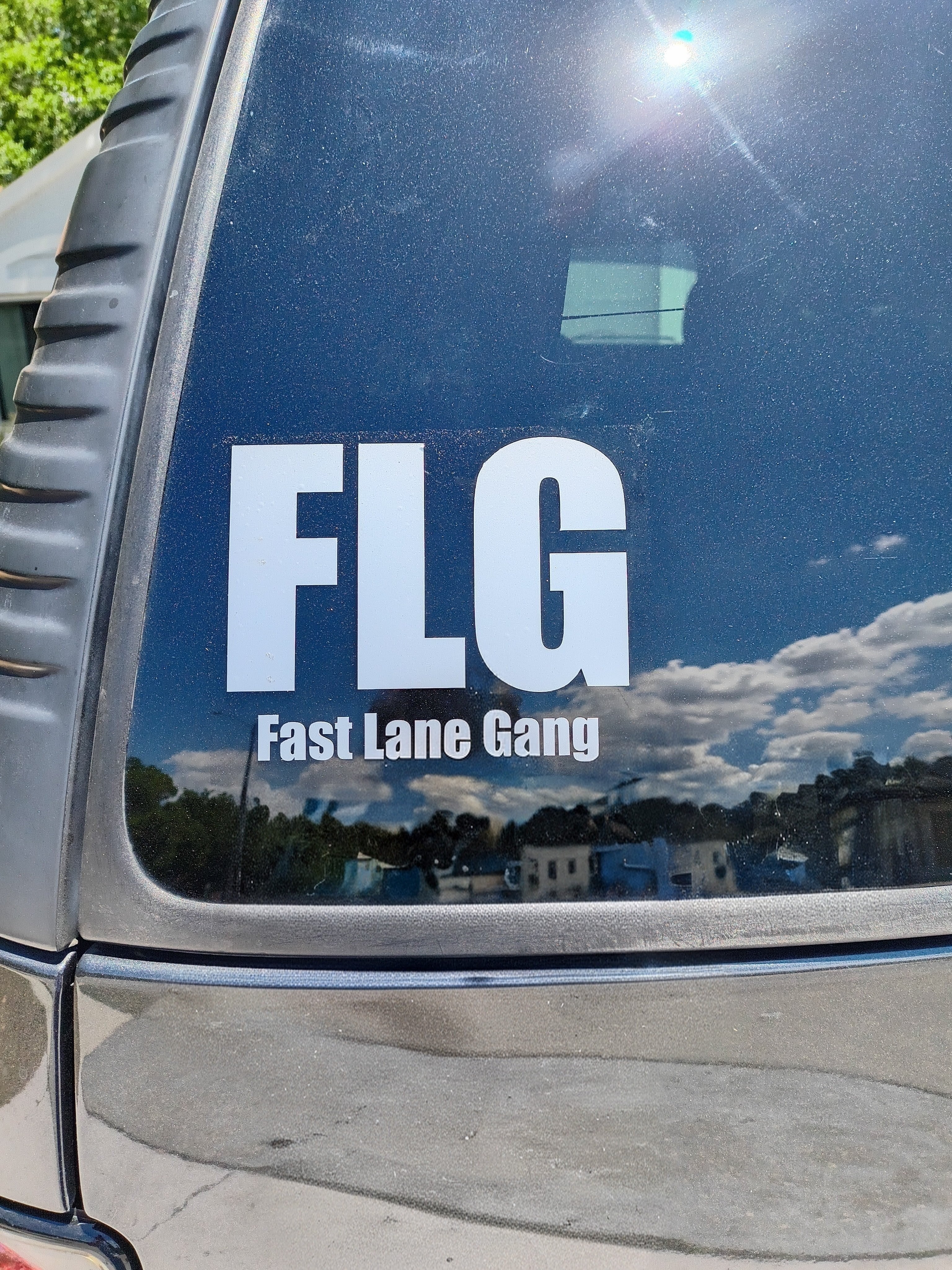 FLG Fast Lane Gang Car Decal | Racing Style Sticker | Bold Vinyl Window Decal