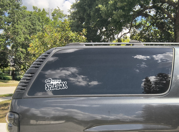 My Little Shitbox Car Decal | Funny Car Sticker | Pet Lover Humor Vinyl Decal